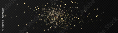 Glowing light effect with many glitter particles isolated on transparent background. Vector star cloud with dust.	
