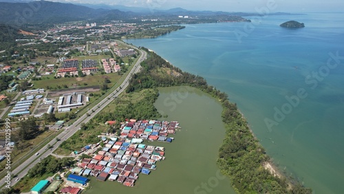 Kota Kinabalu, Sabah Malaysia – June 14, 2022: The Waterfront and Esplanade Area of Kota Kinabalu City Centre