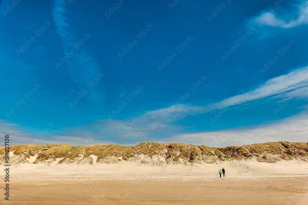 Vejers beach on a windy day at the North Sea Coast in Denmark Vejers beach on a windy day at the North Sea Coast in Denmark