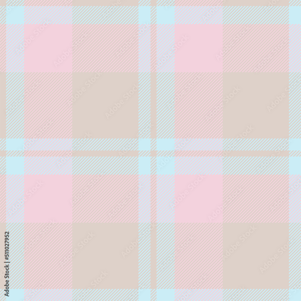 Fototapeta premium Plaid seamless pattern. Check fabric texture. Vector textile print.