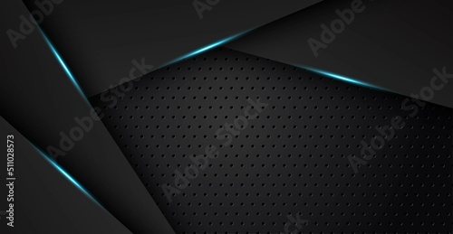 abstract light blue black space frame layout design tech triangle concept gray texture background. eps10 vector
