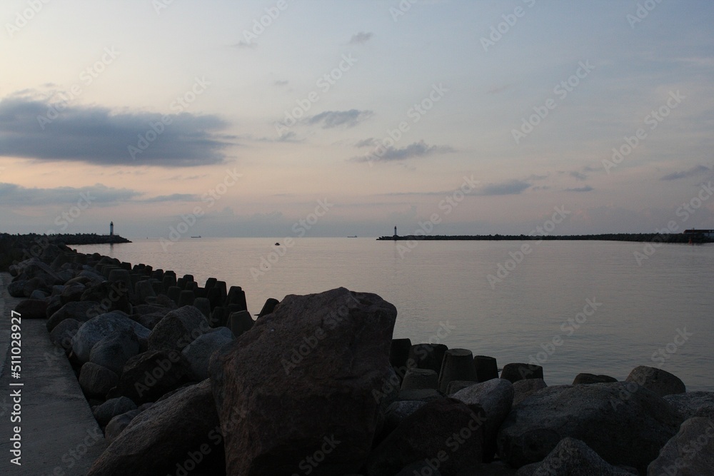 sunset at the pier