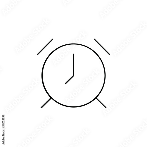 Clock, Timer, Time Thin Line Icon Vector Illustration Logo Template. Suitable For Many Purposes.