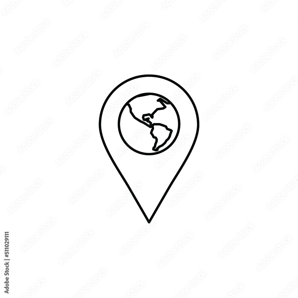 World, Earth, Global Thin Line Icon Vector Illustration Logo Template. Suitable For Many Purposes. World, Earth, Global Thin Line Icon Vector Illustration Logo Template. Suitable For Many Purposes.