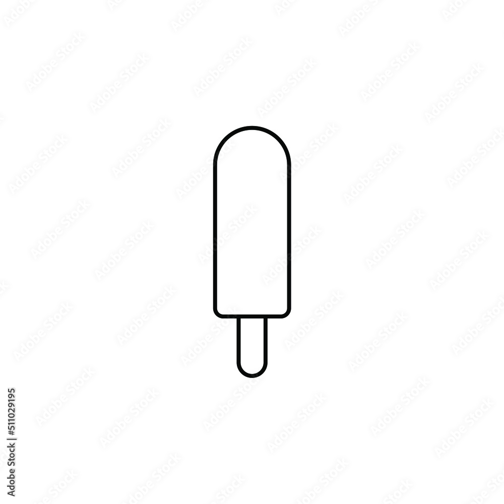 Ice Cream, Dessert, Sweet Thin Line Icon Vector Illustration Logo Template. Suitable For Many Purposes. Ice Cream, Dessert, Sweet Thin Line Icon Vector Illustration Logo Template. Suitable For Many Purposes.