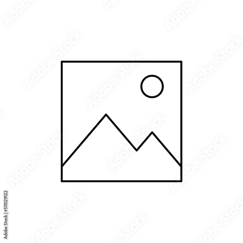Picture, Gallery, Image Thin Line Icon Vector Illustration Logo Template. Suitable For Many Purposes.