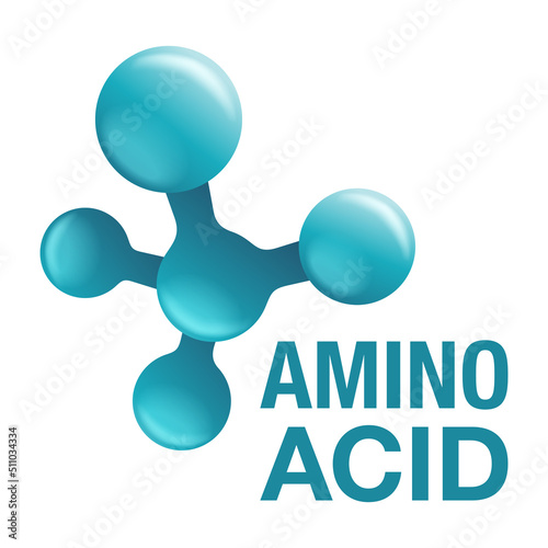 Amino acid 3D modern icon