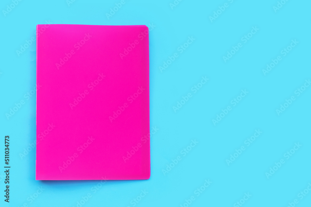 Office folder on blue background. Office folder on blue background.