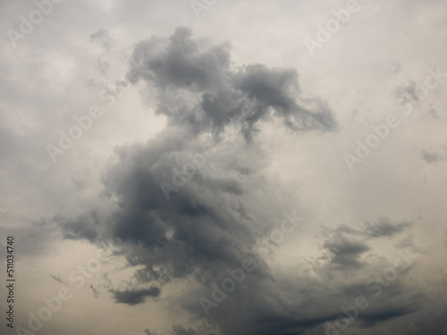 Fototapeta Naklejka Na Ścianę i Meble -  Unusual storm clouds in gray sky