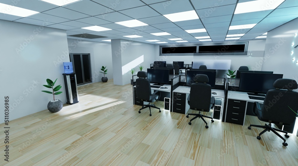 Realistic 3D Render of Office Interior Realistic 3D Render of Office Interior