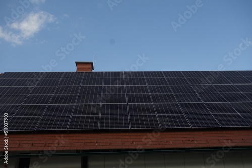 solar panels on the rooftop of a house