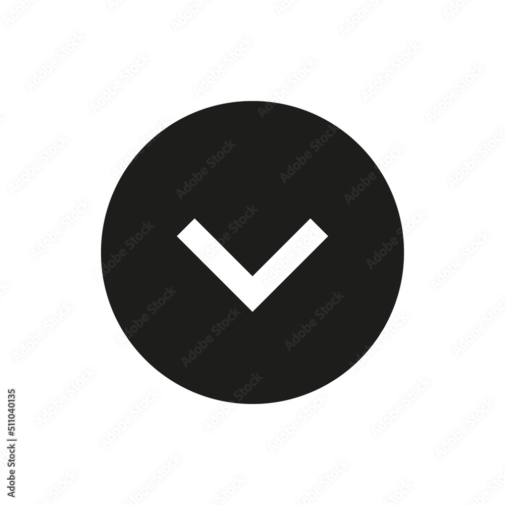 Circle arrow down solid icon. Round expand glyph vector symbol. Circle arrow down solid icon. Round expand glyph vector symbol.