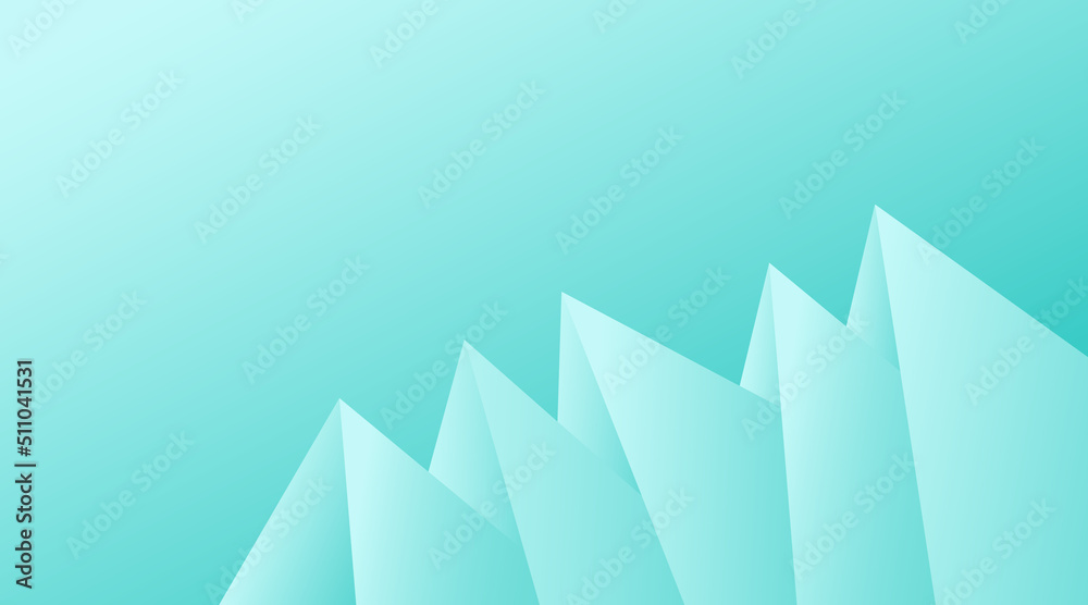 abstract background in blue color, geometric modern banner with triangles