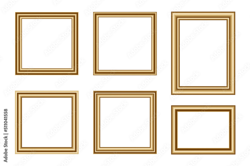 set of golden picture frames set of golden picture frames