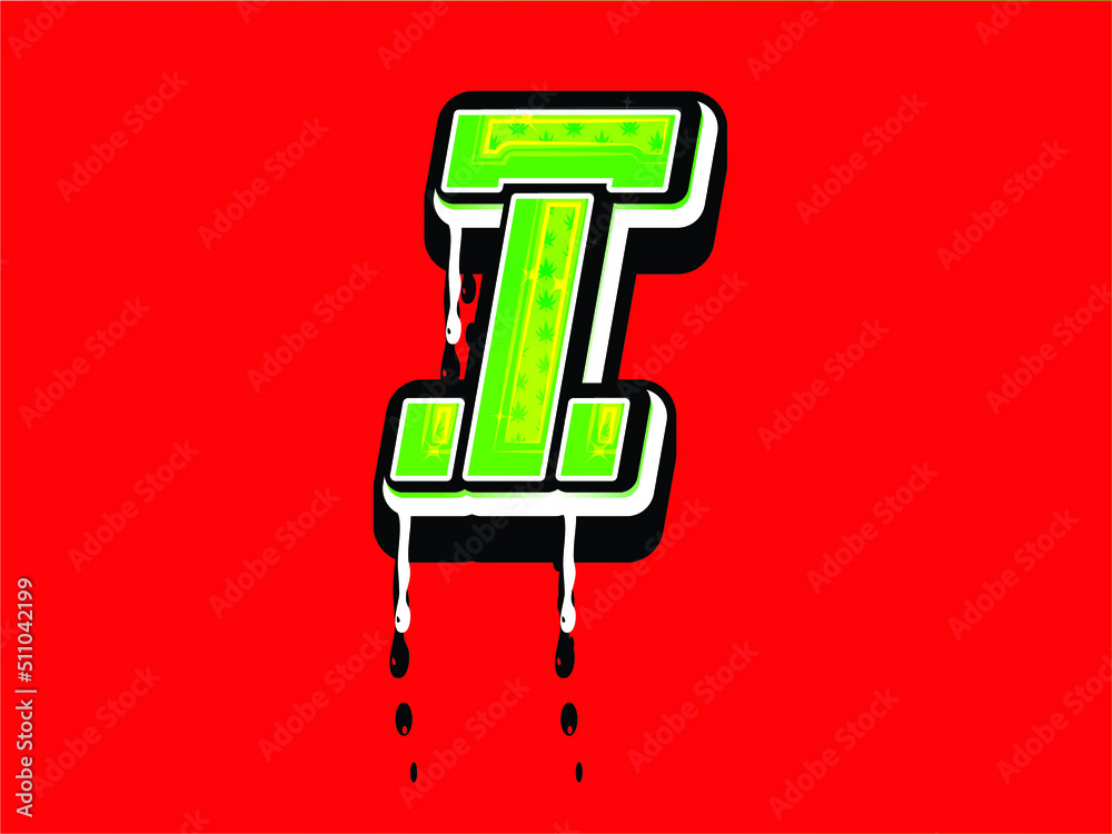 I Hand lettering Graffiti Typography with Dripping Vector Template I Hand lettering Graffiti Typography with Dripping Vector Template