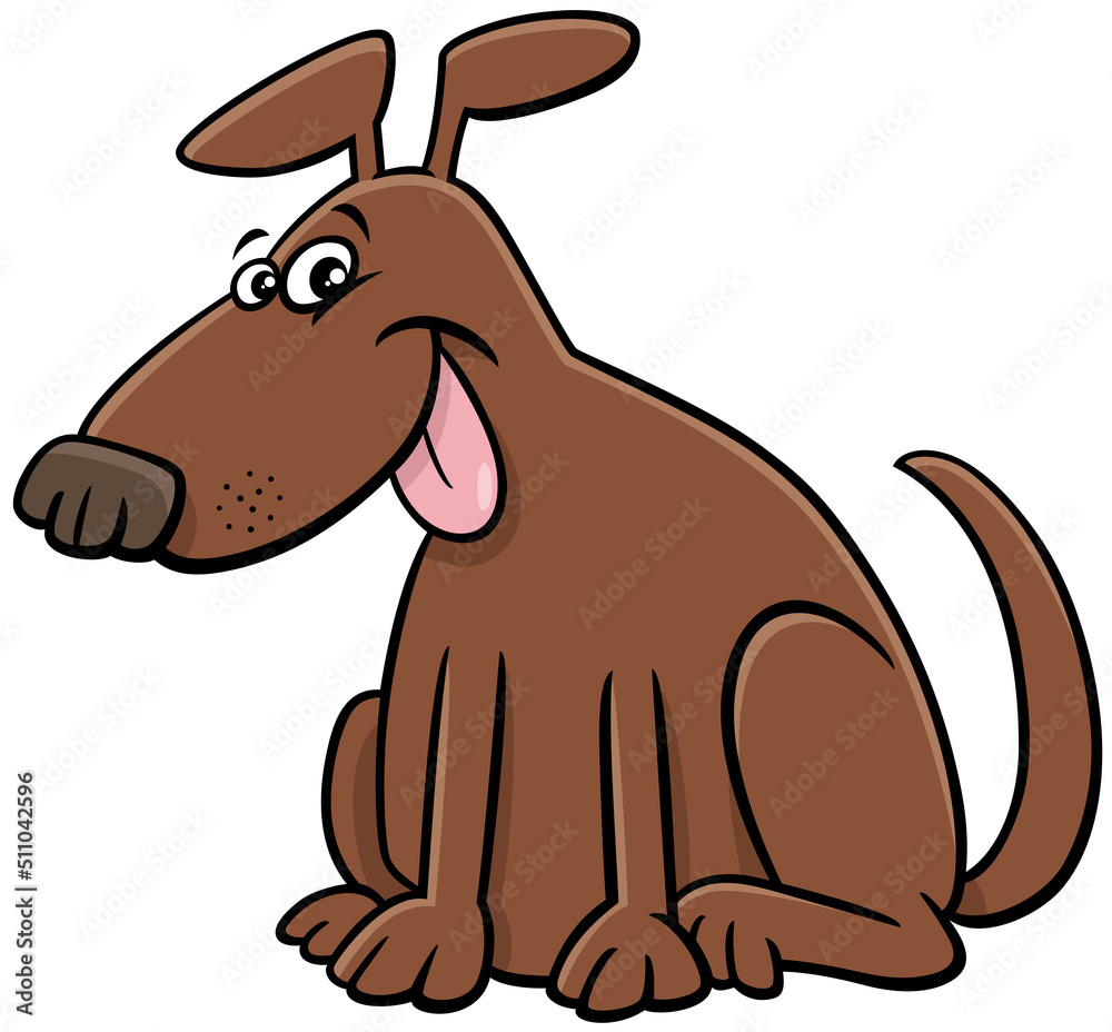 Fototapeta premium cartoon funny dog comic animal character
