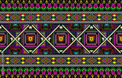 color native ethnic seamless pattern theme vector art illustration