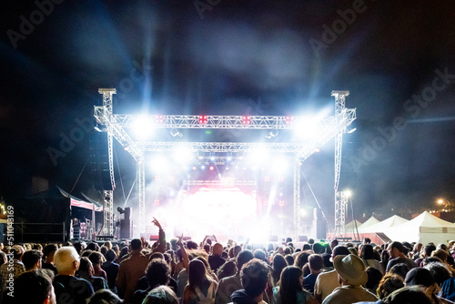 Tableau sur toile Público en un concierto al aire libre