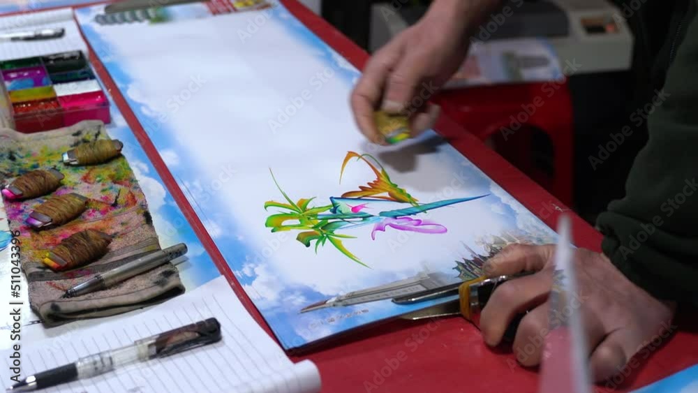 Chinese folk craft, painting by name Chinese folk craft, painting by name