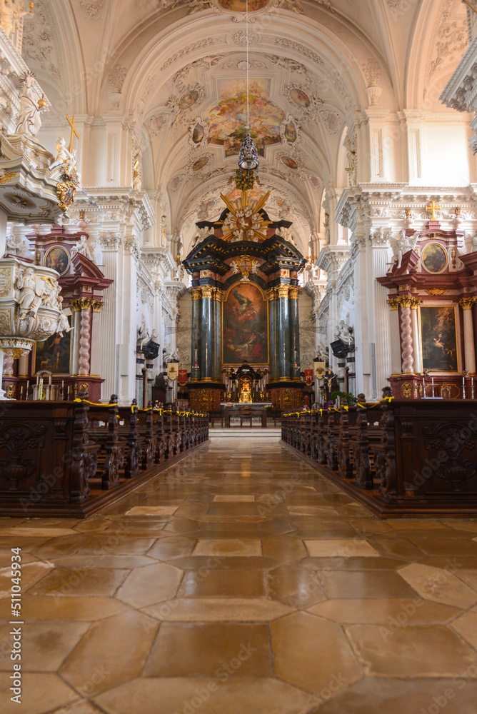 Innenansicht Schönenbergkirche am Schönenberg nahe Ellwangen (Jagst) in Baden-Württemberg