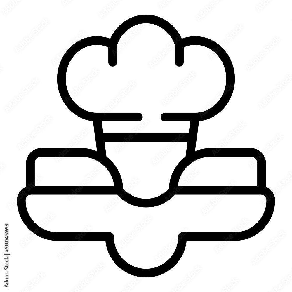 Cook hat icon outline vector. Chef menu. Board home Cook hat icon outline vector. Chef menu. Board home