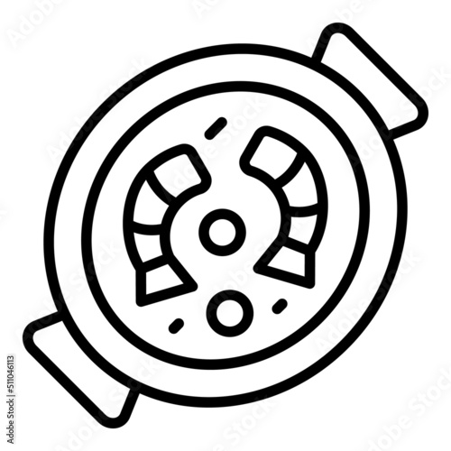 Shrimp paella food icon outline vector. Spain cooking. Fish cuisine