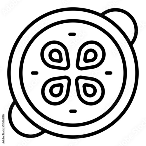 Mediterranean paella icon outline vector. Spain cooking. Food spain
