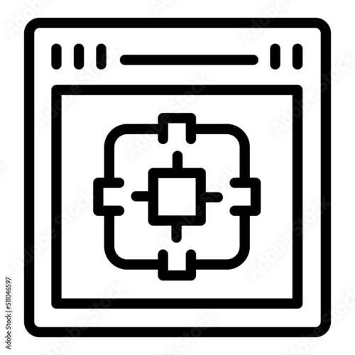Web page monetize icon outline vector. Video data. App digital