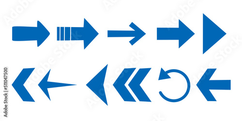 Free Download collection of blue arrows with various shapes - GFXLoad