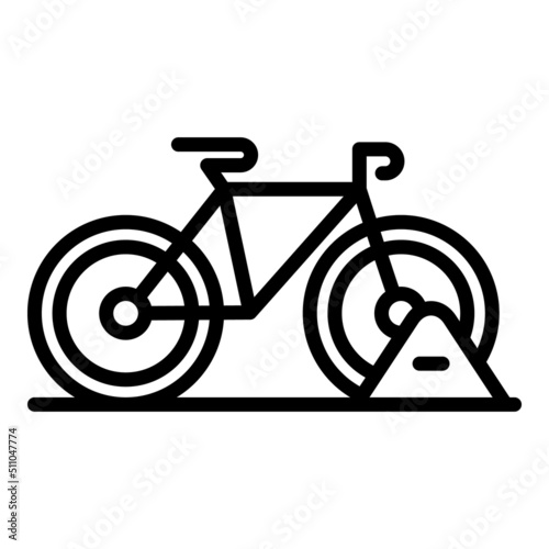 Traffic bicycle icon outline vector. Park area. Rack station