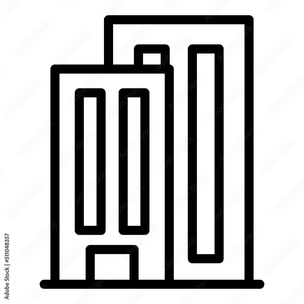Laboratory building icon outline vector. Modern city. Store centre Laboratory building icon outline vector. Modern city. Store centre
