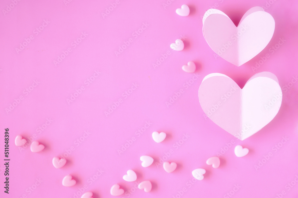 pink hearts background