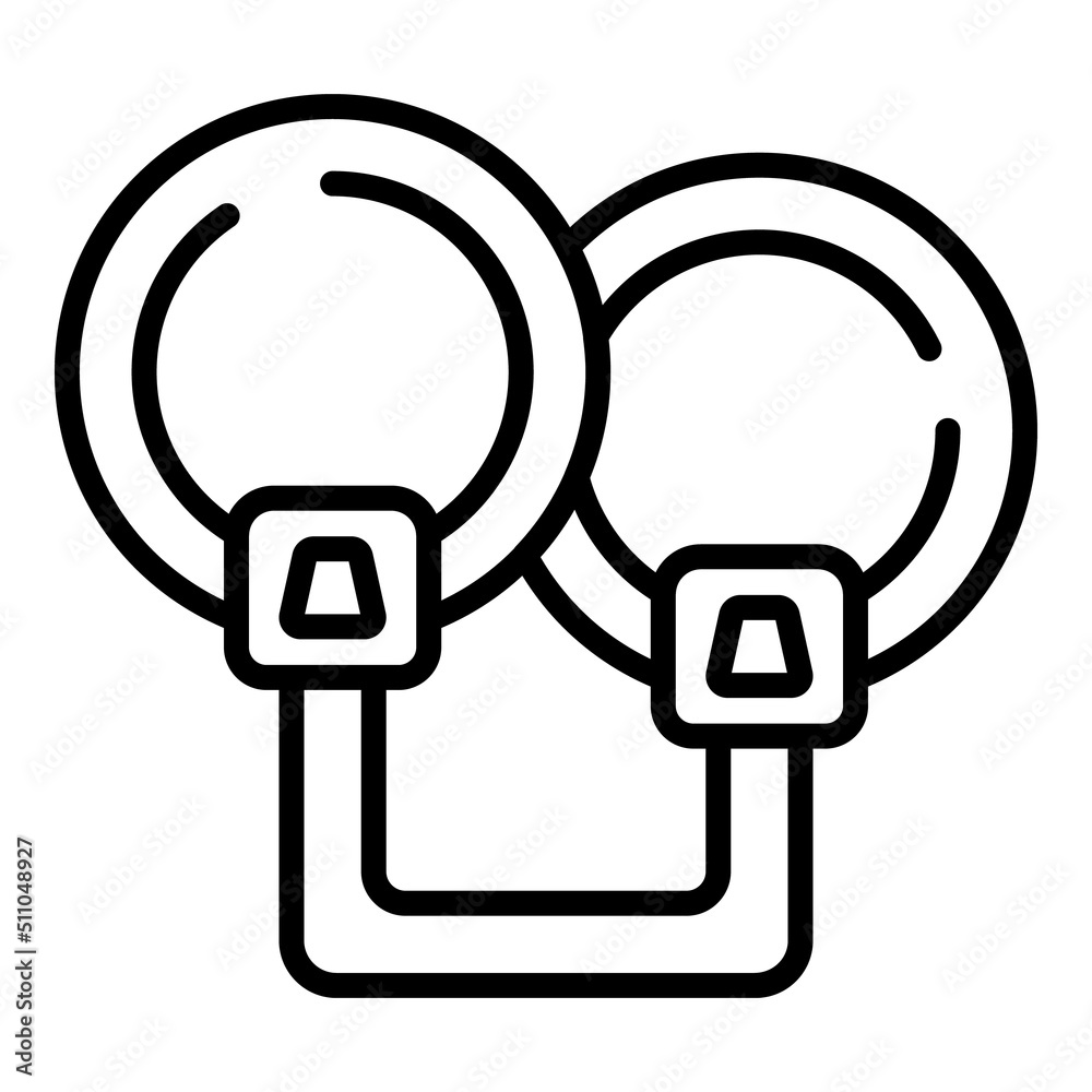 Home handcuff icon outline vector. Hand jail. Criminal prison Home handcuff icon outline vector. Hand jail. Criminal prison