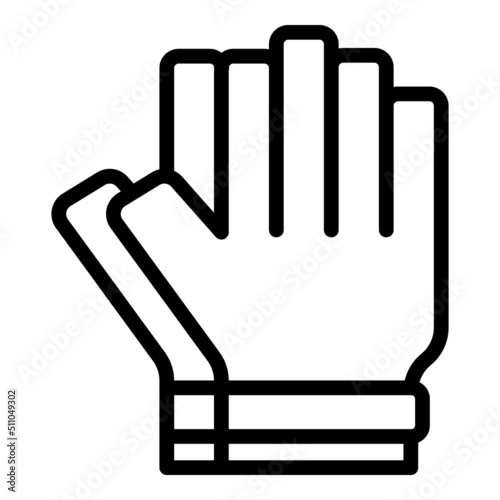 Ski gloves icon outline vector. Sport glove. Hand winter