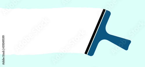 window cleaning glass service, cleaning and maintenance. Windows cleanings tool line icon or logo. Cartoon washes, hygiene vector. Washing glass with a squeegee icon or symbol. Clean or cleanup tools.