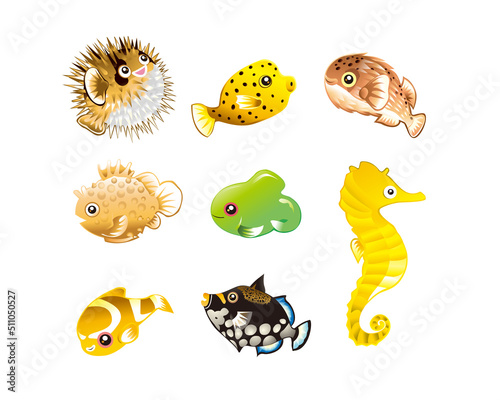 海の魚達(ダンゴウオ・ハリセンボン・タツノオトシゴなど)