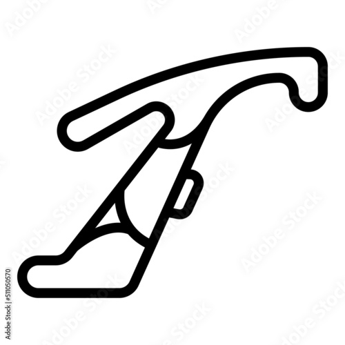 Arena racetrack icon outline vector. Start finish. Prix map