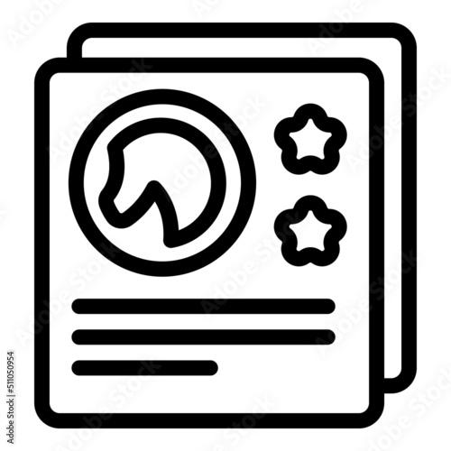 Jockey sport cv icon outline vector. Race horse. Derby track