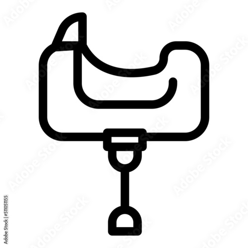 Horse seat icon outline vector. Sport race. Derby cup