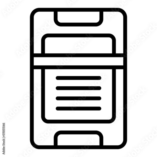 Smartphone museum ticket icon outline vector. Stub pass. Old history