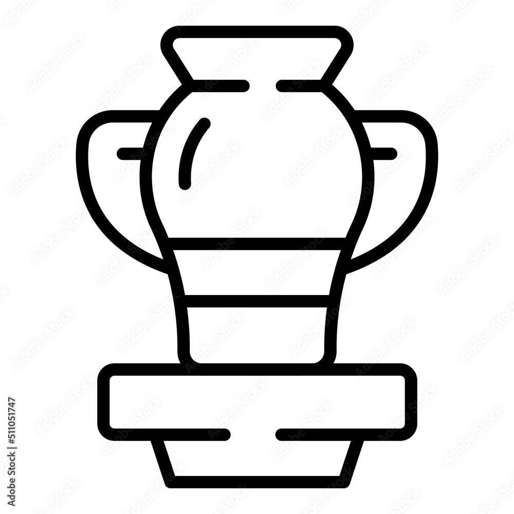 Museum vase icon outline vector. Ticket pass. Cinema admit Museum vase icon outline vector. Ticket pass. Cinema admit