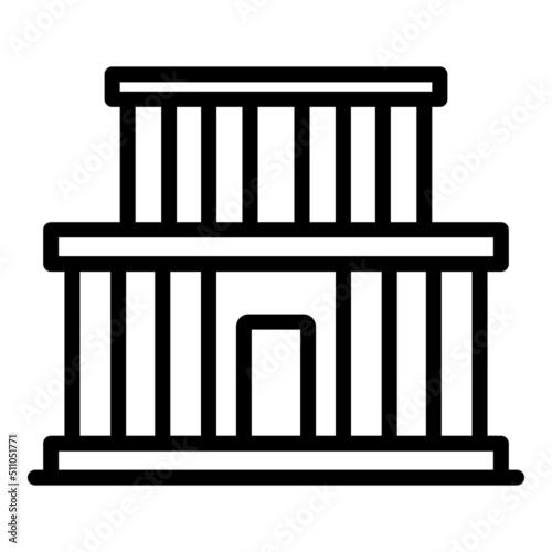 Strong opera house icon outline vector. City landmark. World culture