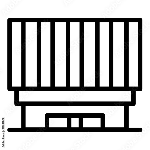 Big opera house icon outline vector. City landmark. China travel