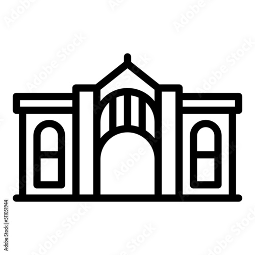 Opera house icon outline vector. City skyline. World famous