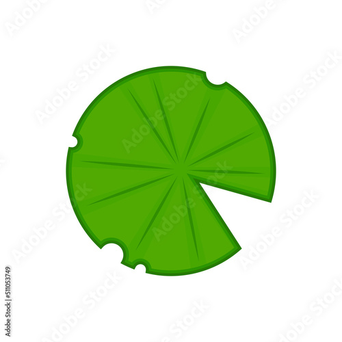 Lily pad icon. Lily cartoon vector on white background.