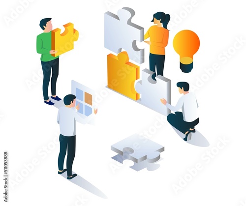 people putting together a puzzle