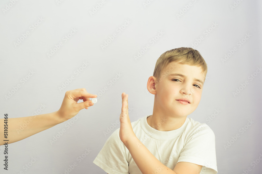the child receives a pill the child receives a pill