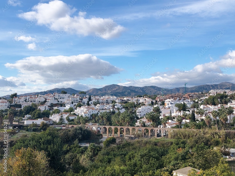 [Spain] Beautiful white cityscape and mountain views in Nerja