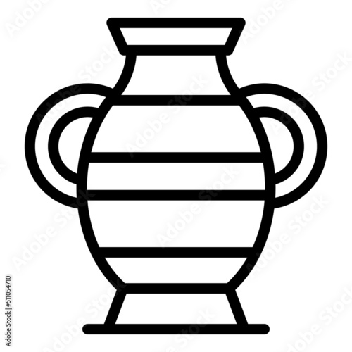 Vase icon outline vector. Pottery art. Ceramic class