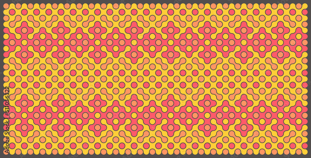 Multicolor truchet tiling connections illustration Multicolor truchet tiling connections illustration